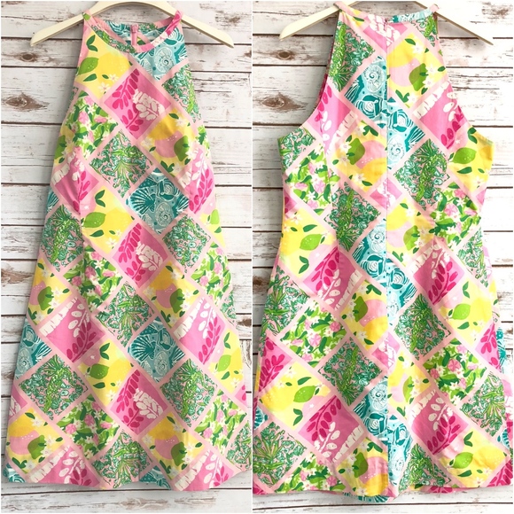 Lilly Pulitzer Dresses & Skirts - Lilly Pulitzer Halter Dress, Cute Patchwork! 12